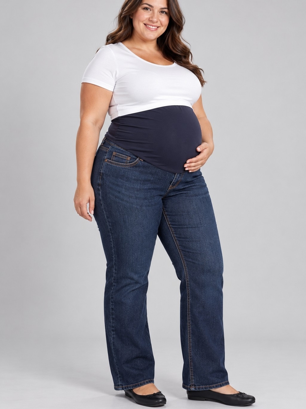 🫒Time and Tru Maternity Blue Jeans – XXL (20)